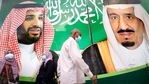 People wear face masks to protect against the spread of the coronavirus in front of a banner showing Saudi King Salman, right, and his Crown Prince Mohammed bin Salman, outside a mall in Jiddah, Saudi Arabia.(AP) People wear face masks to protect against the spread of the coronavirus in front of a banner showing Saudi King Salman, right, and his Crown Prince Mohammed bin Salman, outside a mall in Jiddah, Saudi Arabia.(AP)