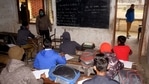 Students sitting maintaining social distancing norms as the school reopens for class 9th to 12th after the COVID-19 pandemic, in Prayagraj, Uttar Pradesh(ANI Photo) Students sitting maintaining social distancing norms as the school reopens for class 9th to 12th after the COVID-19 pandemic, in Prayagraj, Uttar Pradesh(ANI Photo)