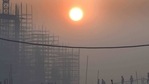 The rising sun seen over a construction site on a foggy morning at Pragati Maidan, New Delhi. (Arvind Yadav/ Hindustan Times) The rising sun seen over a construction site on a foggy morning at Pragati Maidan, New Delhi. (Arvind Yadav/ Hindustan Times)