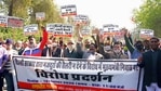 New Delhi: MCD sanitation workers shout slogans during a protest against AAP government, demanding to clear their outstanding remuneration, outside Delhi CM's residence in New Delhi, Friday, Dec. 18, 2020. (PTI Photo)(PTI18-12-2020_000079A)(PTI) New Delhi: MCD sanitation workers shout slogans during a protest against AAP government, demanding to clear their outstanding remuneration, outside Delhi CM's residence in New Delhi, Friday, Dec. 18, 2020. (PTI Photo)(PTI18-12-2020_000079A)(PTI)