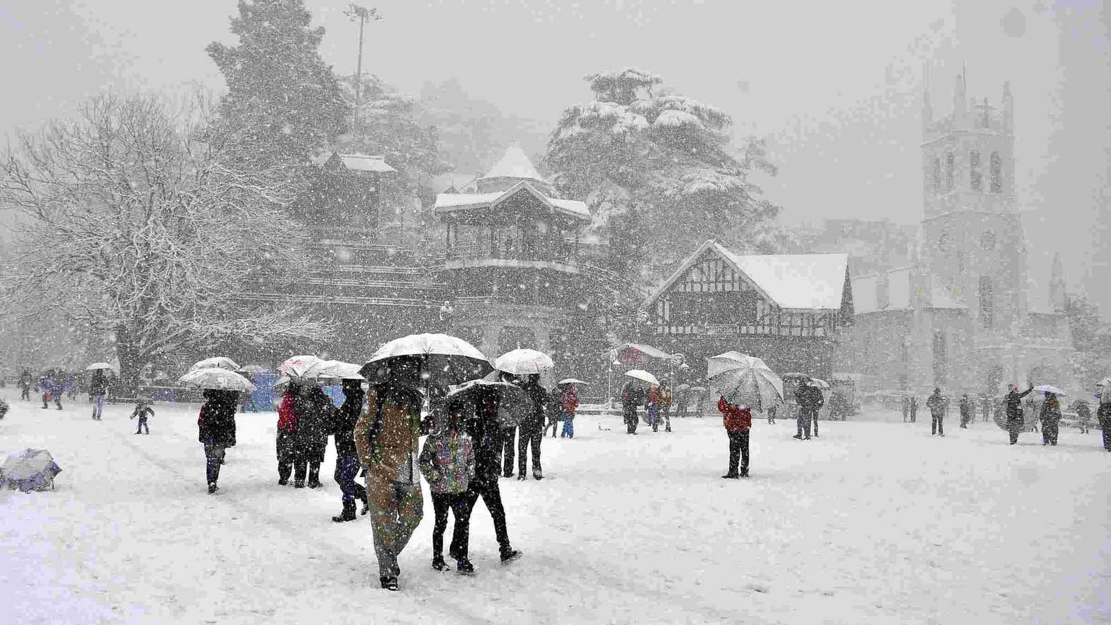 Photos Snowfall in higher reaches of North India; Delhi air quality