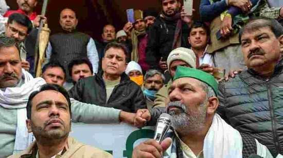 Chaudhury has been attending Kisan mahapanchayats and protest sites and had extended support to Bharatiya Kisan Union when they were thinking of withdrawing protest from the Ghazipur site. (PTI) Chaudhury has been attending Kisan mahapanchayats and protest sites and had extended support to Bharatiya Kisan Union when they were thinking of withdrawing protest from the Ghazipur site. (PTI)