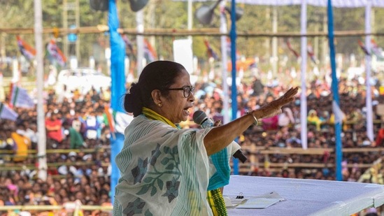 West Bengal Chief Minister Mamata Banerjee said free rations to people distressed because of Covid-19 will continue even after June 2021. (PTI file photo) West Bengal Chief Minister Mamata Banerjee said free rations to people distressed because of Covid-19 will continue even after June 2021. (PTI file photo)
