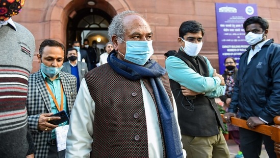 Union Minister for Agriculture and Farmers' Welfare Narendra Singh Tomar at Parliament House during the ongoing Budget Session, in New Delhi, Wednesday, Feb. 3, 2021. (PTI) Union Minister for Agriculture and Farmers' Welfare Narendra Singh Tomar at Parliament House during the ongoing Budget Session, in New Delhi, Wednesday, Feb. 3, 2021. (PTI)