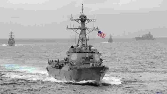 A US warship patrols in the disputed region of South China Sea. (Reuters File Photo) A US warship patrols in the disputed region of South China Sea. (Reuters File Photo)
