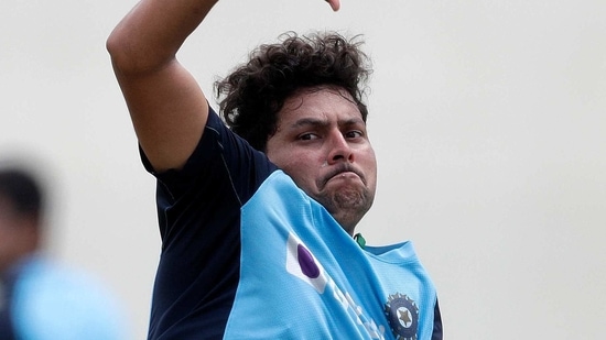 India's Kuldeep Yadav bowls in the nets at the Sydney Cricket Ground during training in Sydney, Tuesday, (AP) India's Kuldeep Yadav bowls in the nets at the Sydney Cricket Ground during training in Sydney, Tuesday, (AP)