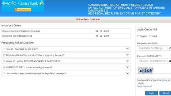 Canara Bank SO admit card 2021 released, here&rsquo;s direct link 