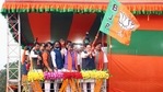BJP National President J. P. Nadda flag off Parivartan Yatra, in Nabadwip on Saturday. (ANI Photo) BJP National President J. P. Nadda flag off Parivartan Yatra, in Nabadwip on Saturday. (ANI Photo)