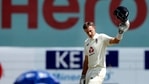 England player Joe Root after scoring 150 runs during the 2nd day of first cricket test match between India and England, at MA Chidambaram Stadium.(PTI) England player Joe Root after scoring 150 runs during the 2nd day of first cricket test match between India and England, at MA Chidambaram Stadium.(PTI)