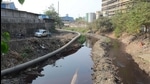 The 17.5-km pipeline to carry waste from factories into Kalyan creek is being readied. (Rishikesh Choudhary/HT photo) The 17.5-km pipeline to carry waste from factories into Kalyan creek is being readied. (Rishikesh Choudhary/HT photo)