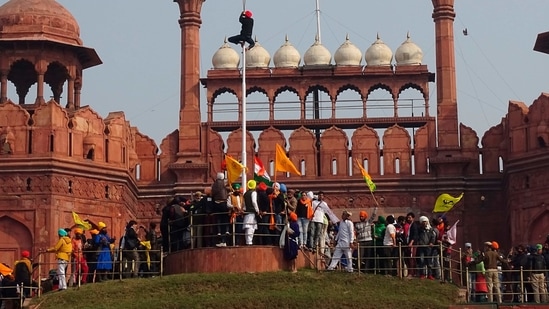 The Republic Day tractor march by farmers led to a violent stand-off between protesters and Police. (AP) The Republic Day tractor march by farmers led to a violent stand-off between protesters and Police. (AP)