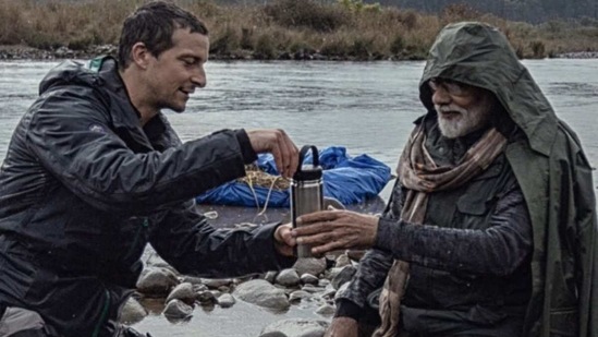 Bear Grylls with Prime Minister Narendra Modi featured in an adventure episode for Discovery channel’s series in August 2019. (@BearGrylls/Twitter Photo ) Bear Grylls with Prime Minister Narendra Modi featured in an adventure episode for Discovery channel’s series in August 2019. (@BearGrylls/Twitter Photo )