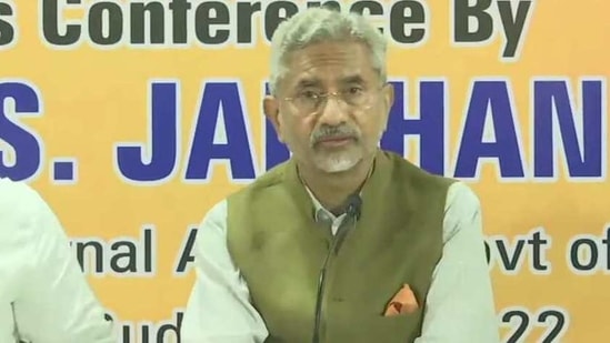 S jaishankar addressing the media in Andhra Pradesh's Vijayawada on Saturday. (ANI Photo ) S jaishankar addressing the media in Andhra Pradesh's Vijayawada on Saturday. (ANI Photo )
