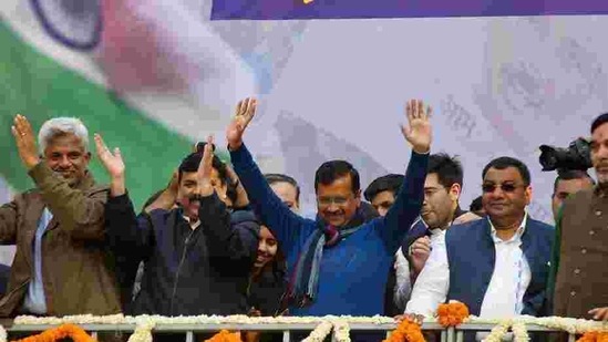 The Aam Aadmi Party (AAP) chief Arvind Kejriwal.(Amal KS/HT PHOTO)