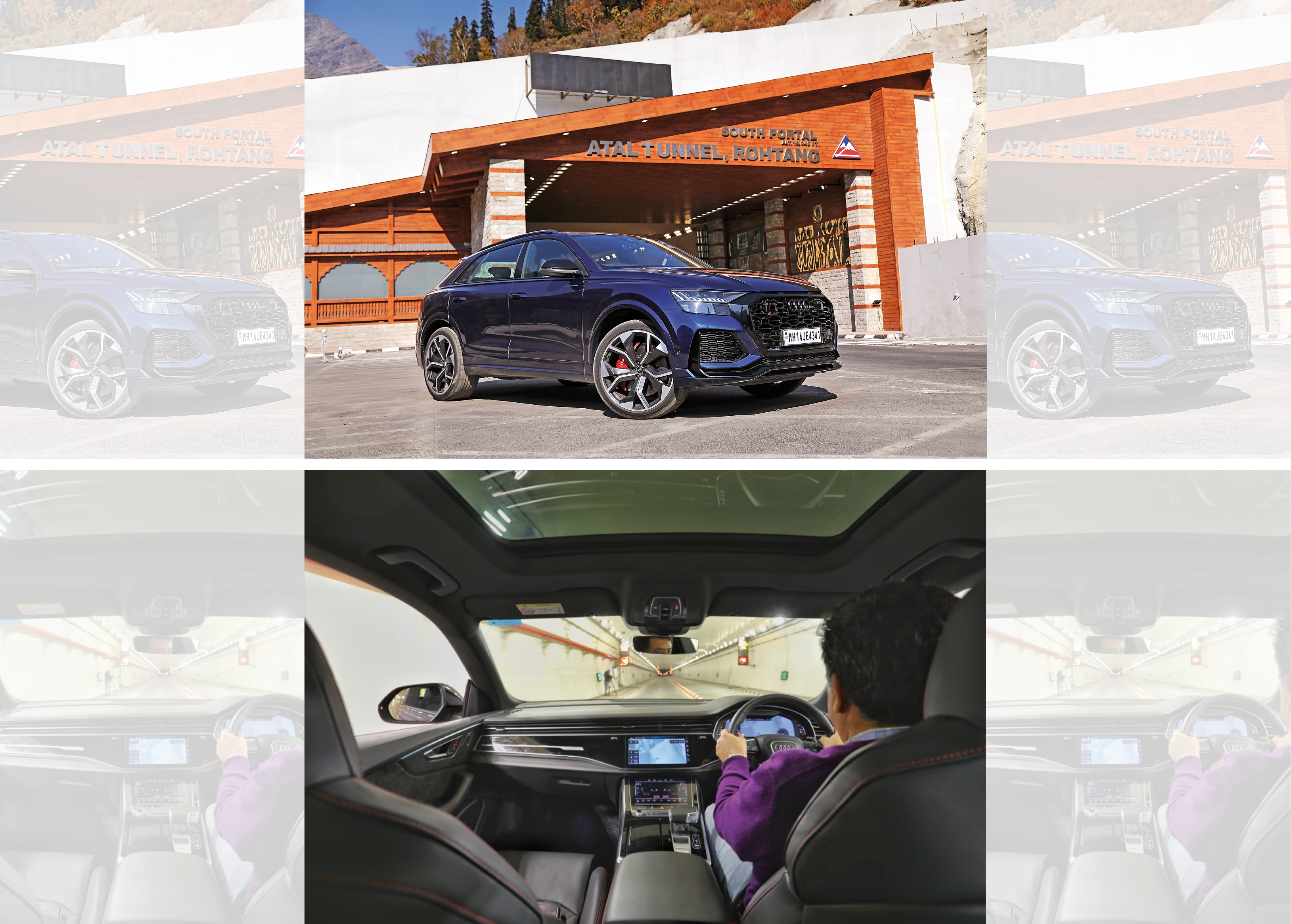 The entry to Atal Tunnel is like a stadium; If there were no speed limits, Audi RSQ8 could achieve 305kph top speed in Atal tunnel The entry to Atal Tunnel is like a stadium; If there were no speed limits, Audi RSQ8 could achieve 305kph top speed in Atal tunnel