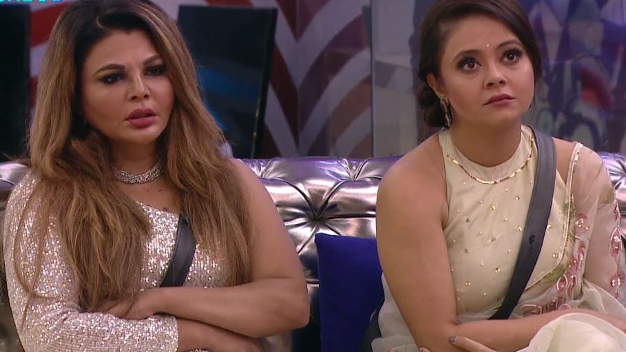 Rakhi and Devoleena on Bigg Boss 14. (Colors)