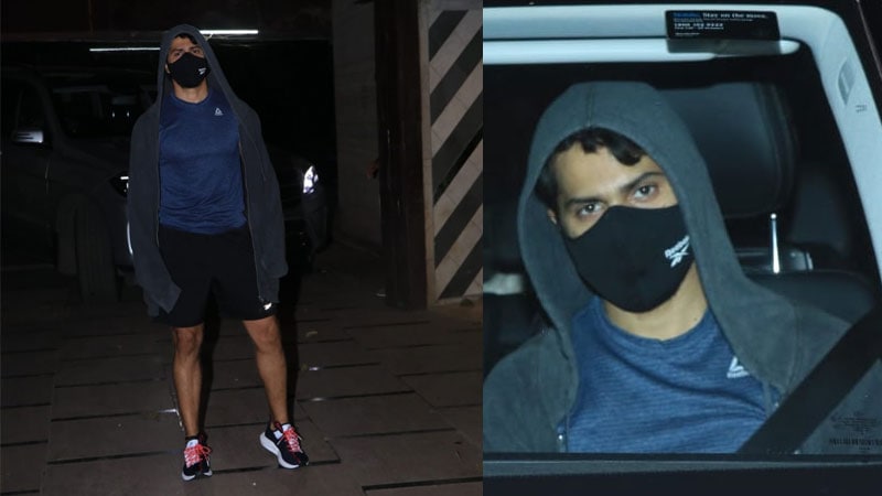 Varun Dhawan at a gym.