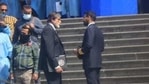 Amitabh Bachchan with Ajay Devgn shooting for Mayday.(Varinder Chawla) Amitabh Bachchan with Ajay Devgn shooting for Mayday.(Varinder Chawla)