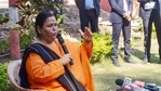 Uma Bharti was the minister of water resources, river development and Ganga rejuvenation during the first term of the Modi government.(PTI) Uma Bharti was the minister of water resources, river development and Ganga rejuvenation during the first term of the Modi government.(PTI)