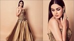 Genelia D’Souza's sensuous draping in gold cocktail gown stuns Riteish Deshmukh(Instagram/geneliad)