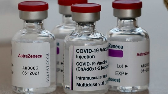 AstraZeneca vaccine is ready to be used at the Wellcome Centre in Ilford, east London, Friday.(AP Photo )