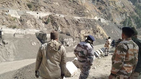 ITBP officials survey Tapovan and Reni, these areas were affected by the flash flood.