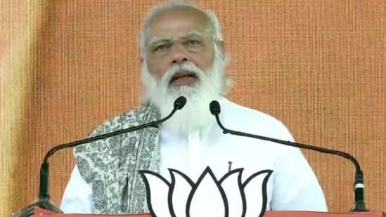 PM Modi in Bengal. (Photo @BJP4Bengal) PM Modi in Bengal. (Photo @BJP4Bengal)