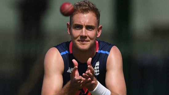 Stuart Broad trains in the nets. (Getty Images)