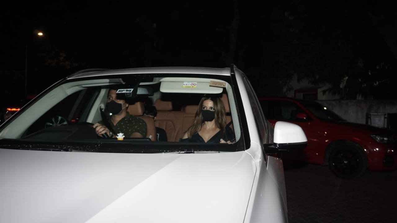 One of Sussanne Khan's sons was also seen accompanying her. One of Sussanne Khan's sons was also seen accompanying her.