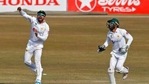 Pakistan's Babar Azam, left, and Mohammad Rizwan celebrate after winning the match against South Africa on the end of the second cricket test match between Pakistan and South Africa at the Pindi Stadium in Rawalpindi.(AP) Pakistan's Babar Azam, left, and Mohammad Rizwan celebrate after winning the match against South Africa on the end of the second cricket test match between Pakistan and South Africa at the Pindi Stadium in Rawalpindi.(AP)