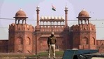 A police personnel stands guard in front of Red Fort during a roadblock-protest by farmers against the new farm laws, at Red Fort in New Delhi on Saturday. (ANI Photo) A police personnel stands guard in front of Red Fort during a roadblock-protest by farmers against the new farm laws, at Red Fort in New Delhi on Saturday. (ANI Photo)
