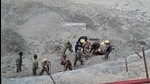 Officials carry out search and rescue operation at Tapovan Tunnel, after a glacier broke off in Joshimath in Uttarakhand’s Chamoli district causing a massive flood in the Dhauli Ganga river on Sunday. (File photo) Officials carry out search and rescue operation at Tapovan Tunnel, after a glacier broke off in Joshimath in Uttarakhand’s Chamoli district causing a massive flood in the Dhauli Ganga river on Sunday. (File photo)