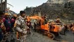 Rescue operations underway at Tapovan Tunnel, after a glacier broke off in Joshimath causing a massive flood in the Dhauli Ganga river, in Chamoli district of Uttarakhand, Monday, Feb. 8, 2021. (PTI) Rescue operations underway at Tapovan Tunnel, after a glacier broke off in Joshimath causing a massive flood in the Dhauli Ganga river, in Chamoli district of Uttarakhand, Monday, Feb. 8, 2021. (PTI)