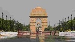 A mirage seen along Rajpath, as the temperature soared in New Delhi on May 24. The red category alert was issued for severe heatwave conditions on May 25 and 26. (Amal KS / HT Photo) A mirage seen along Rajpath, as the temperature soared in New Delhi on May 24. The red category alert was issued for severe heatwave conditions on May 25 and 26. (Amal KS / HT Photo)