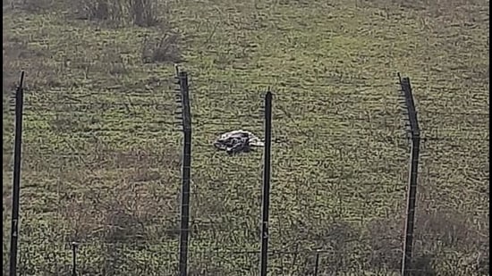 The slain intruder at the border. (Sourced)