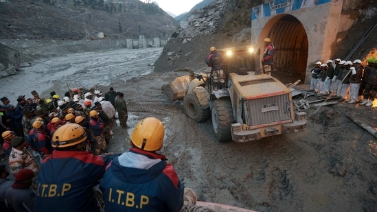A glacial broke in the Tapovan-Reni area of Chamoli District of Uttarakhand on Sunday, which led to massive flooding in Dhauliganga and Alaknanda rivers REUTERS(REUTERS)