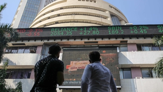 HUL, Kotak Bank, Bajaj Finance, ITC, Bajaj Auto amd Sun Pharma closed in the red, dropping up to 1.43 per cent. (Bloomberg) HUL, Kotak Bank, Bajaj Finance, ITC, Bajaj Auto amd Sun Pharma closed in the red, dropping up to 1.43 per cent. (Bloomberg)