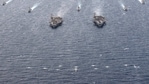 The coordinated operations, combining ships and planes of the two strike groups Theodore Roosevelt and Nimitz, were carried out in a highly-trafficked area to demonstrate the US Navy's ability to operate in challenging environments, the US Pacific Fleet said in a statement on Tuesday on the exercises that angered China.(US Department of Defense) The coordinated operations, combining ships and planes of the two strike groups Theodore Roosevelt and Nimitz, were carried out in a highly-trafficked area to demonstrate the US Navy's ability to operate in challenging environments, the US Pacific Fleet said in a statement on Tuesday on the exercises that angered China.(US Department of Defense)