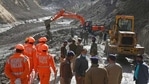 NDRF personnel clear debris in Tapovan, in Uttarakhand on Tuesday.(AP Photo) NDRF personnel clear debris in Tapovan, in Uttarakhand on Tuesday.(AP Photo)
