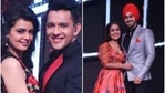 Aditya Narayan with wife and actor Shweta Agarwal and Neha Kakkar with Rohanpreet Singh shot for a special Valentine's episode on Indian Idol. Aditya Narayan with wife and actor Shweta Agarwal and Neha Kakkar with Rohanpreet Singh shot for a special Valentine's episode on Indian Idol.