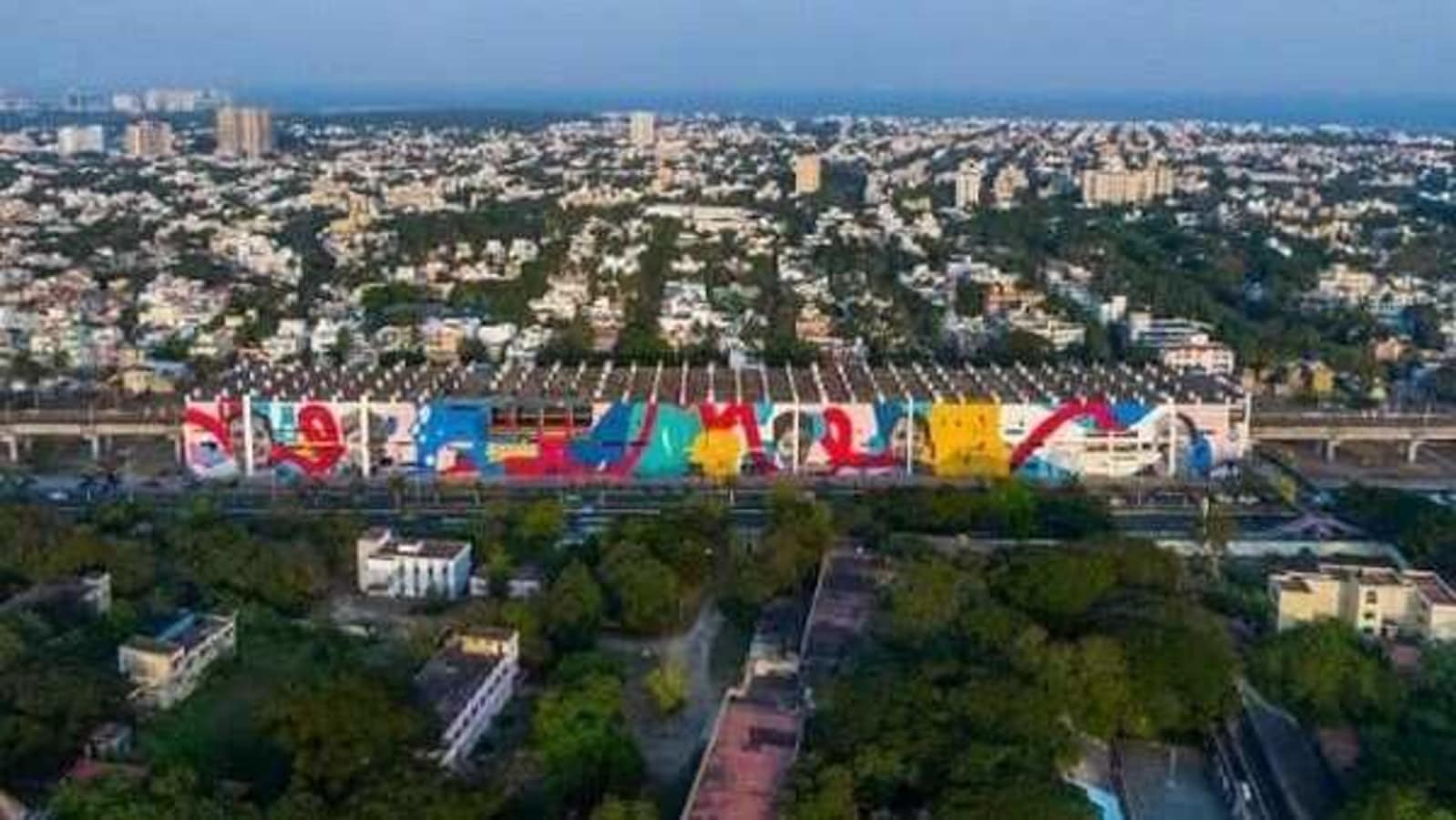 India S Largest Panoramic Mural Created At Indira Nagar Railway Station Chennai Hindustan Times