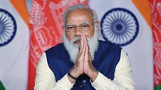 Prime Minister Narendra Modi replied to the motion of thanks to the President's address in the Rajya Sabha on Monday.(ANI Photo)