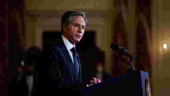 Secretary of State Antony Blinken speaks at the State Department. (AP File Photo )