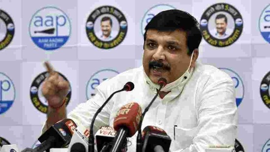 Senior AAP leader and Rajya Sabha member Sanjay Singh (Sanjeev Verma/HT photo) Senior AAP leader and Rajya Sabha member Sanjay Singh (Sanjeev Verma/HT photo)
