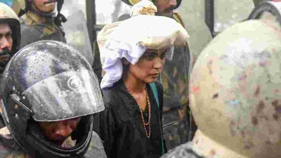 Activist Rehana Fathima. (PTI) Activist Rehana Fathima. (PTI)