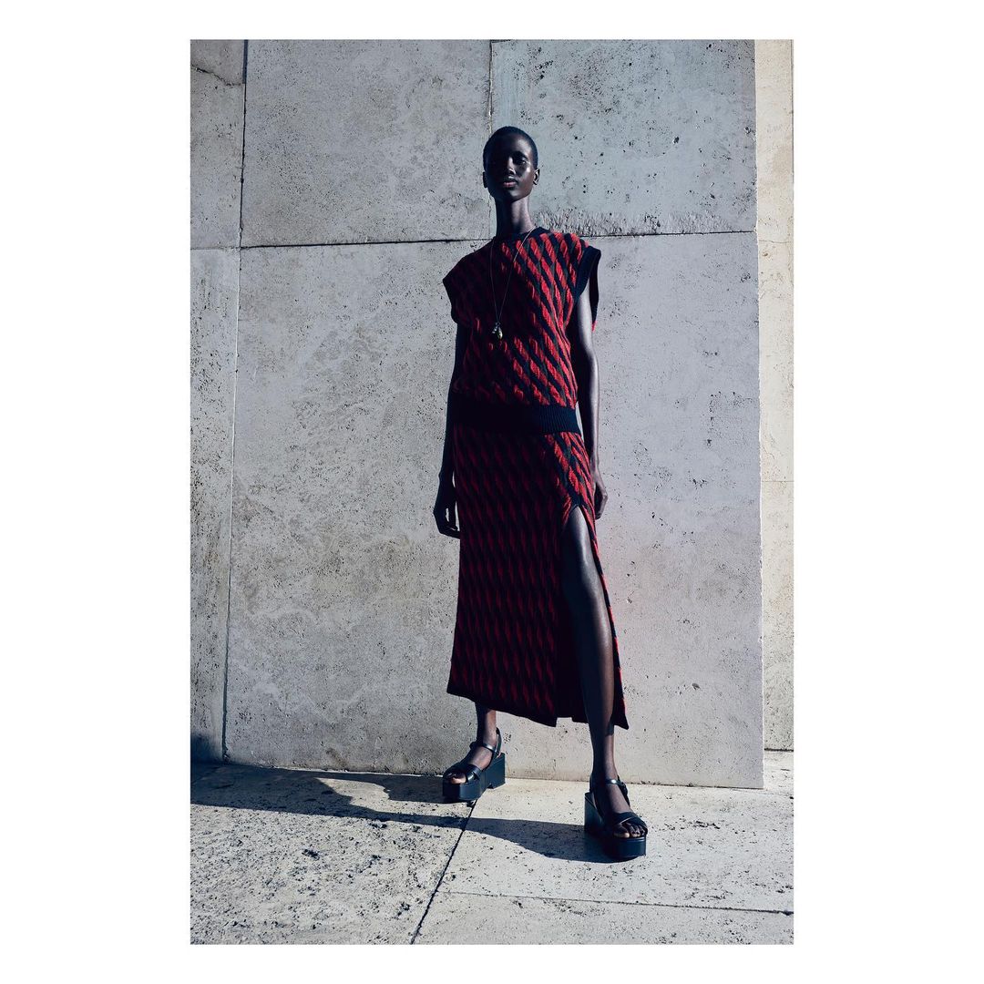 A knitted ensemble from Ferragamo’s Pre-Fall 21 collection (Photo: Instagram/PaulAndrewPrivate) A knitted ensemble from Ferragamo’s Pre-Fall 21 collection (Photo: Instagram/PaulAndrewPrivate)