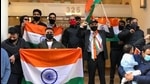 Members of the Indo-Canadian community in the Metro Vancouver area staged a pro-India car rally. Participants waved India flags at the consulate. (Supplied photo) Members of the Indo-Canadian community in the Metro Vancouver area staged a pro-India car rally. Participants waved India flags at the consulate. (Supplied photo)