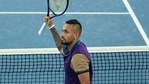 Australia's Nick Kyrgios celebrates after defeating France's Ugo Humbert during their second round match at the Australian Open tennis championship in Melbourne, Australia, Wednesday, Feb. 10, 2021. (AP Photo/Hamish Blair)(AP) Australia's Nick Kyrgios celebrates after defeating France's Ugo Humbert during their second round match at the Australian Open tennis championship in Melbourne, Australia, Wednesday, Feb. 10, 2021. (AP Photo/Hamish Blair)(AP)