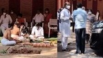 Rajinikanth and Latha attended the bhoomi poojan ceremony of Dhanush's new house. Rajinikanth and Latha attended the bhoomi poojan ceremony of Dhanush's new house.