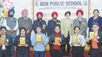 Winners with their prizes at Gujranwala Guru Nanak Public School, Rose Garden, Ludhiana. Winners with their prizes at Gujranwala Guru Nanak Public School, Rose Garden, Ludhiana.